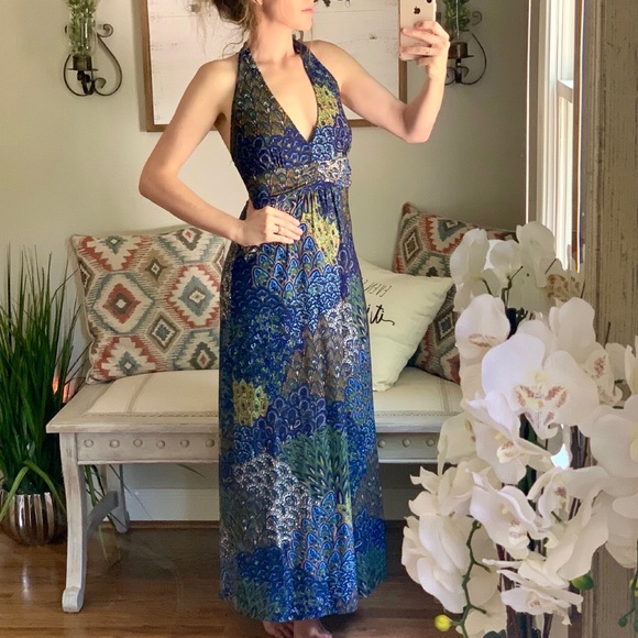 DNLA Dresses & Skirts - DNLA Paisley Halter Maxi Dress